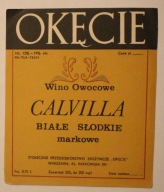 ETYKIETA - OKĘCIE - Wino Owocowe CALVILLA BIAŁE SŁODKIE markowe