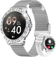 Smartwatch damski funkcja telefonu 1,32" diamentowy fitness iOS Android