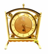 Ładny, niewielki, ozdobny, niemiecki zegar na komodę biurko (60)