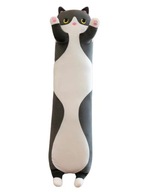 Maskota Długi Kot Parówka Czarny 70 CM Pluszak Poduszka Kotek