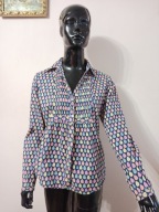 LAURA ASHLEY koszula w listki z pliskami 36