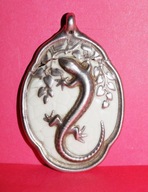 SECESJA --- Medalion --- Jaszczurka ---- ROSENTHAL