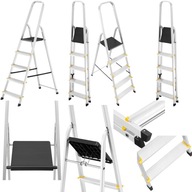 DRABINA ALU. DOMOWA JEDNOSTRONNA PROFESJONALNA WIELOFUNKCYJNA 5 STOPNI