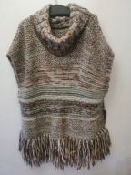 PONCZO TU SWETER CARDIGAN NARZUTA boho hippi