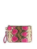 victoria's secret saszetka do ręki odpinana rączka imitacja skóry wężą róż