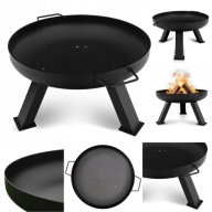 PALENISKO OGRODOWE 60CM LEHMANN WYOMING MOCNE STALOWE OGNISKO XXL UCHWYTY