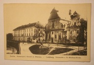 Lwów. Uniwersytet i Kościół św. Mikołaja - Lemberg, CZYSTA, STARA, 1918 rok