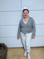 Świecący oversizowy sweterek rozmiar M