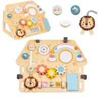 TOOKY TOY Duża Drewniana Tablica Manipulacyjna Domek - Centrum Aktywności