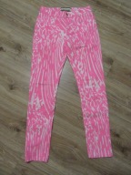 BY MALENE BIRGER spodnie biało-różowy wzór neon_ 28/32