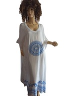 długa TUNIKA orientalna na lato lekka tkanina roz U