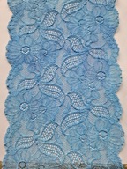 Koronka francuska elastyczna niebieska. szerokość 16cm.