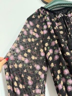 235 kwiaty zwiewna Haust XS grochy Vintage rayon skandynawska boho