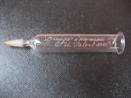 OMEGA WARSZAWA przedwojenna SZKLANA MENZURKA PATENT APTEKA