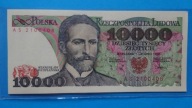 10000 zł 1988 ,seria AS 2100408,stan UNC