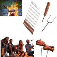 WIDELEC OGNISKOWY KIJ DO KIEŁBASY KIJKI WIDELCE NA GRILLA 100 CM 10 SZT