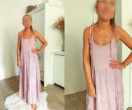 SUKIENKA MAXI RÓŻOWA OVERSIZE SINSAY r.S 36