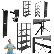 REGAŁ MAGAZYNOWY METALOWY WARSZTAT SKŁADANY GARAŻ PIWNICA BIURO 125X73X34CM