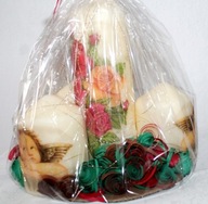 23514 ŚWIECE DEKORACYJNE ANIOŁY NA BOŻE NARODZENIE ZESTAW 4 SZT