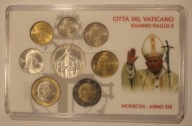 WATYKAN 1997 JAN PAWEŁ II 10, 20, 50, 100, 200, 500 i 2 x 1000 LIRÓW CERTY