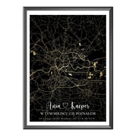 MAPA GWIAZD PARSONALIZOWANY PREZENT NA WAALENTYNKI KREATYWNY PREZENT OBRAZ