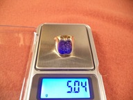 Nowy sygnet srebrny pozłacany, próba 875, waga 5.04 g, rozmiar 14