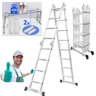 DRABINA PRZEGUBOWA ALUMINIOWA WIELOFUNKCYJNA 4X4 + PODEST 5,6M