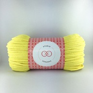 SZNUREK bawełna z rdzeniem 5mm CYTRYNA 50mb WYPRZEDAŻ