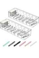 2- częściowy Organizer, pudełko do kabli 8 przegródek, 24 opaski