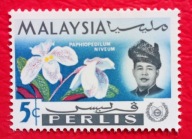 MALEZJA PERLIS 1965 storczyki czyste**