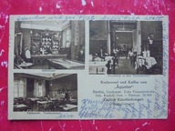 SZCZECIN STETTIN RESTAURACJA KAWIARNIA AQUATOR LINDENSTRASSE WŁ.RUDOLF SASS