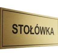 Tabliczka na drzwi laminat grawerski 20x7 cm stołówka złota lub srebrna