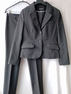 Garnitur grafitowy- marynarka i spodnie - 38