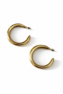 Złote kolczyki duże koła grube hoops vintage minimalist