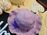 Tedi - nowy letni słomkowy kapelusz , lilia r 98/104