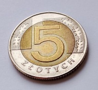 Moneta 5zł 1994 r. III RP, super stan z prywatnej kolekcji, Rzadka