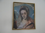 Obraz, stara reprodukcja, piękny portret