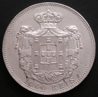 Portugalia 1000 reis 1899 - król Carlos I Braganca - srebro
