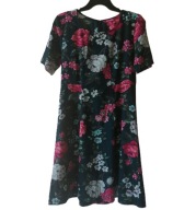INDISKA kwiecista sukienka z cienkiej bawełny S