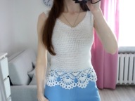NOWA BLUZKA BIAŁA TOP SZYDEŁKOWY NA SZYDEŁKU CROCHET HANDMADE 34 XS