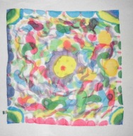 Apaszka jedwabna recznie malowana 55x55cm