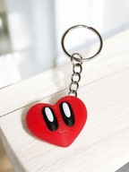 Brelok serce z uroczymi oczkami do kluczy piórnika plecaka Multivers3D