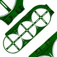 Szablon / Wzornik do wymiarowania otworów pod 3 puszki / gniazda, 2 libelle