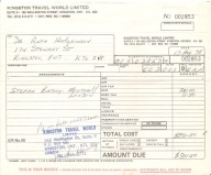 TSS STEFAN BATORY -rachunek za rejs -Montreal -Londyn -1978 rok