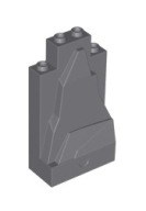 LEGO Skała głaz panel 2x4x6 - 47847 - Dark Bluish Grey