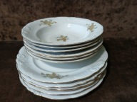 WAWEL FRYDERYKA TALERZE OBIADOWE PŁYTKIE GŁĘBOKIE STARA PORCELANA PRL 11szt