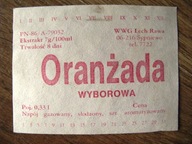 Etykieta oranżada napój Sypniewo