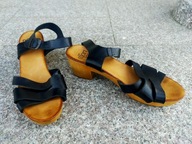 EFFORT LESS nr 40 wygodne sandały na słupku skóra