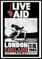 A2 PLAKAT MUZYCZNY MUZYKA ROCK ZESPÓŁ QUEEN LIVE AID 1985 LONDYN WEMBLEY