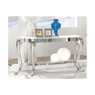 Konsola glamur T783C szklana z metalowymi nogami